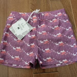 NWT Kate Quinn Swimsuit Shorts Trunks Purple White Print 18-24‎ Month